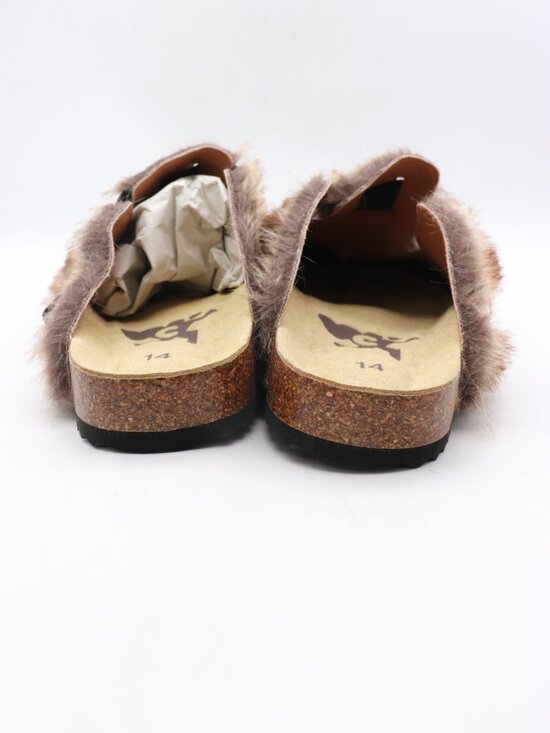 NWOB Worst Case Goat Tabi Clogs Men\'s 14 Brown Shaggy Faux Fur Split Toe Mules main image 4